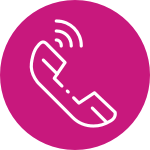 Icon of a phone receiver, representing contacting Navigator
